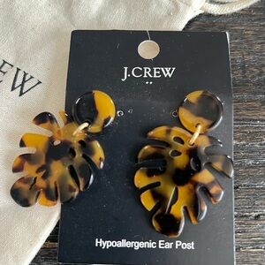 J Crew Palm Leaf Earrings